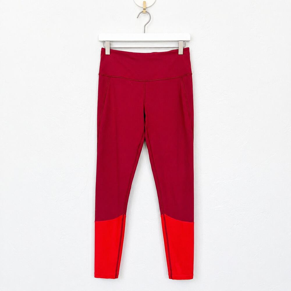 Victoria Sport Burgundy Red Colorblock Leggings Medium Workout Yoga Pants
